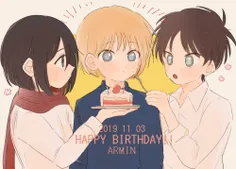 #E_M_A🌊 🍀 🌼  #Happy_Birthday👯 🙆 🎂 🎉  #armin_arlert💙 🌊  #E