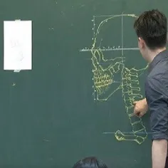 شاهکار هنری معلم ژاپنی روی تخته سیاه کلاس😂👌⚘👍