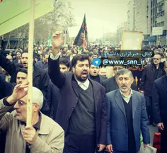 حضور #شهید_رکن_آبادی در راهپیمایی #نهم_دی سال 88....