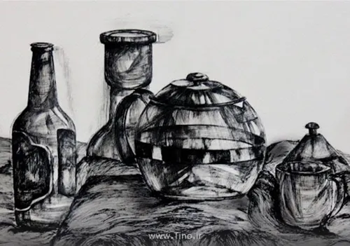 انواع ذغال در نقاشی سیاه قلم