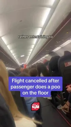 ❌ لغو شدن یک پرواز در بریتانیا به علت مدفوع کردن یکی از م