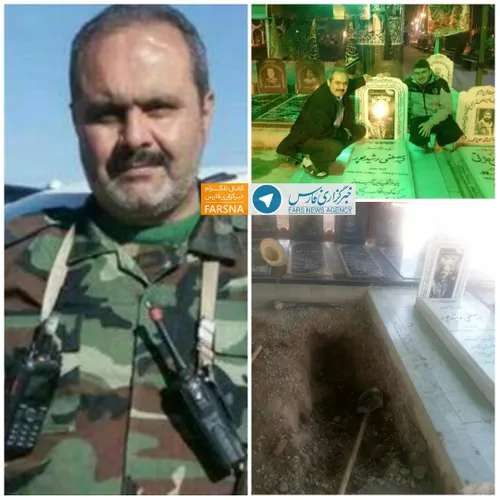 شهید مدافع حرم حمید قنادپور در همان مکانی به خاک سپرده شد