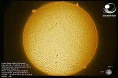 ثبت تصویر خورشید با فیلتر اچ آلفا توسط سازمان فضایی ایران