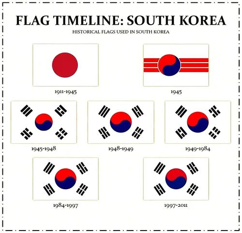 پرچم های سابق کره جنوبی