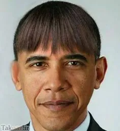 اوباما اگه موهاشو اتو کنه این شکلی میشه