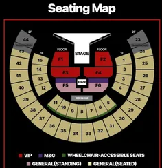 طبق جزئیاتی که از صندلی های کنسرت سئول در دسترس هست یک لا