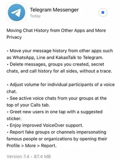 با آپدیت جدید تلگرام میتونید تمام چت‌هاتون رو از واتس‌اپ 