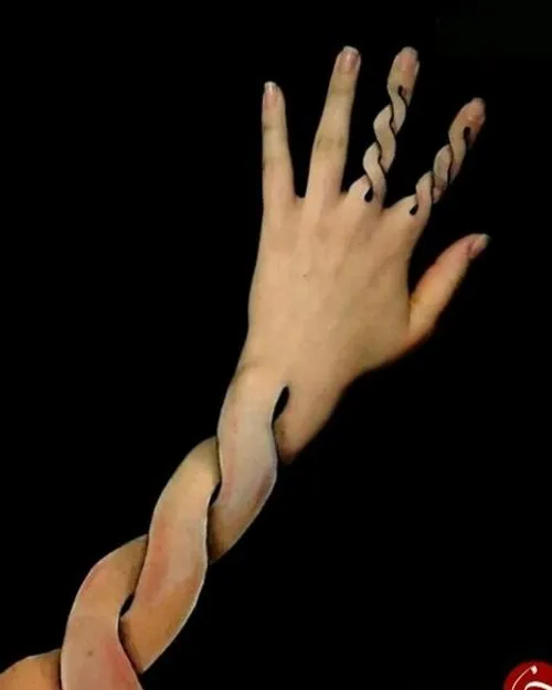 خلق نقاشی های سه بعدی شگفت انگیز روی دست
