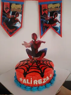 کیک تولد پسرم (مرد عنکبوتی)  🎂