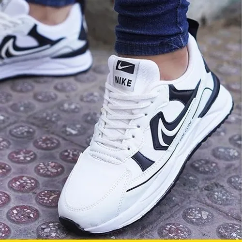 🏆کفش Nike Air سفید مشکی مردانه مدل Raynik