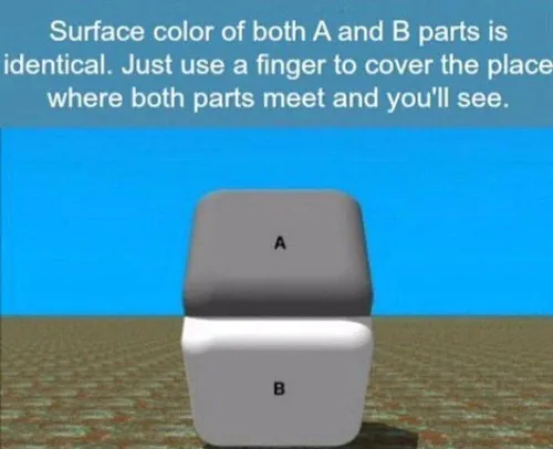 آیا مربع A با B همرنگ هستند؟