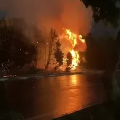 اتش سوزی درتهران پارس شرق
