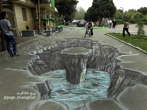 نقاشی سه بعدی در پارک چیتگر تهران
