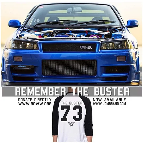 As requested, "Remember The Buster" in a baseball Tee is 