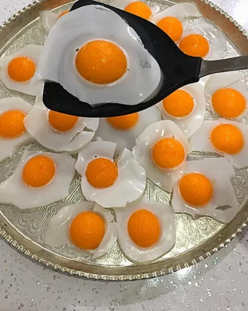 خلاقیت هنر خوراکی ژله تخم مرغی