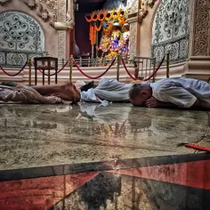 Devotees worship at the Iskon temple in the holy city of 