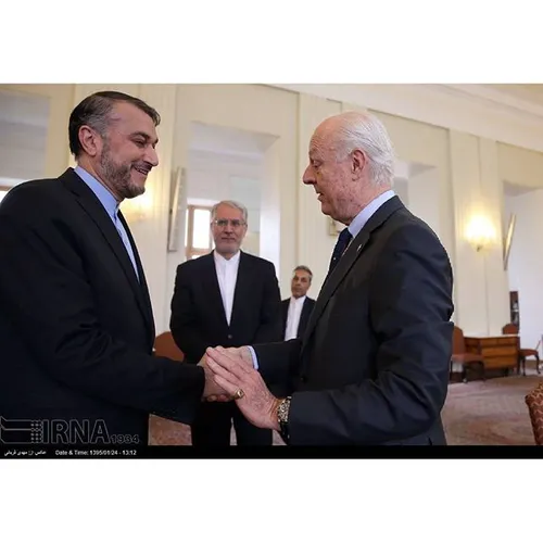 دیدار نماینده ویژه سازمان ملل در امور سوریه با امیر عبدال