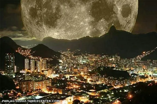 نزدیک ترین نمای ماه تا زمین (ریودوژانیرو)