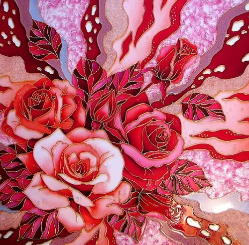 گل های زیبا برای هنر ویترای