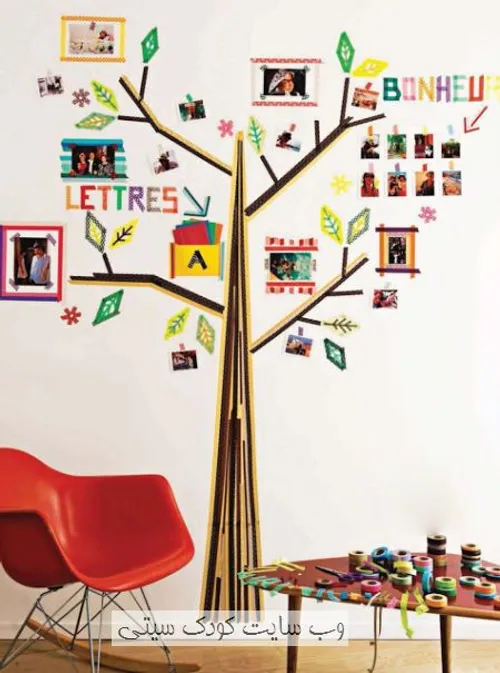 یه ایده بسیار جالب برای اتاق کودک با استفاده از چسب نواری