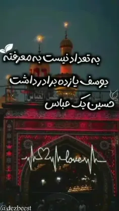 ب تعداد نیست ب معرفته 
یوسف ۱۱ برادر داشت
 حسین ۱ عباس🖤