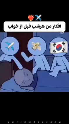 افکار من هر شب قبل از خواب 🇰🇷✈️