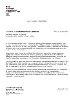 🔴‌ پلیس فرانسه استفاده از اینترنت را محدود کرد!