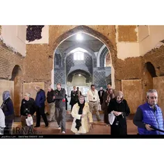 تبریز- بازدید گردشگران خارجی از مسجد کبود