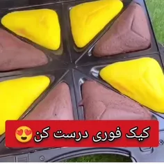 🍰کیک فوری درست کن😍