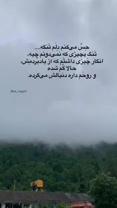 حس می‌کنم دلم تنگه. 